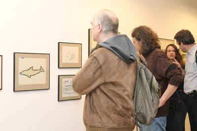 Wernisaż wystawy Jarosława Modzelewskiego „Stare papiery”, Galeria Bielska BWA, 7 marca 2013 r., fot. Justyna Łabądź