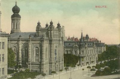  Synagoga w Bielsku, widok z pierwszej dekady XX w., arch. GWŻ
