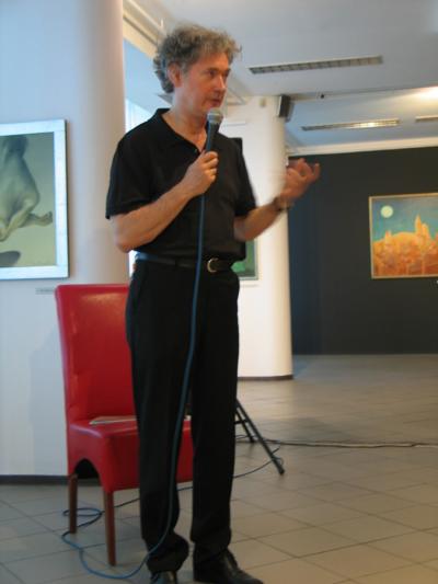 Finisaż wystawy, na zdjęciu Witold Adamczyk, 23 lipca 2009