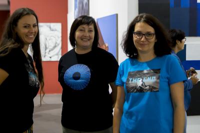 Zespół Galerii Bielskiej BWA, od lewej Małgorzata Krzempek, Elżbieta Sokołowska, Agnieszka Gadzińska. Fot. K. Morcinek