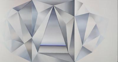 Obiekt platoniczny, 2015, olej na płótnie, 120 x 240 (3 x 120 x 80)