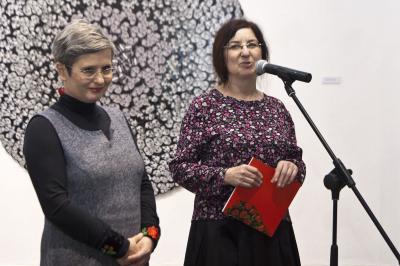 Irena Nawrot i Agata Smalcerz_dyrektor Galerii Bielskiej BWA