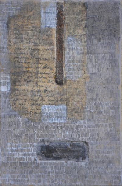 Waldemar Rudyk, Z cyklu Szare wiersze, 2011–2015, technika własna na drewnie, 30 x 19 x 4,5 cm; 8 prac