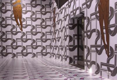 Teodor Durski, A Man-Eating Machine, instalacja graficzna, Galeria Bielska BWA , wrzesień 2009