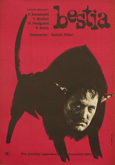 Wiktor Górka, plakat do filmu Bestia, 1962