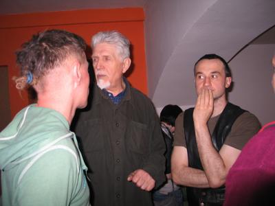 Wernisaż, 17 kwietnia 2009, od lewej: Andrzej Miastkowski, Zdzisław Piernik, Marek Rogulski