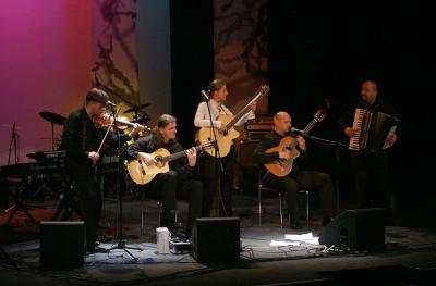 Zespół Dzień Dobry, od lewej Krzysztof Maciejowski, Jan Stachura, Małgorzata Cieciura, Piotr Mirecki, Stanisław Joneczko