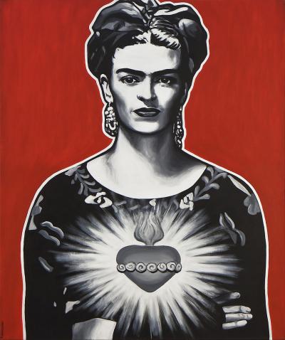 Bartłomiej Jarmoliński, „Santo Subito – Frida”, 2008, 120x100 cm, własność Kolekcja Sztuki Galeria Bielska BWA