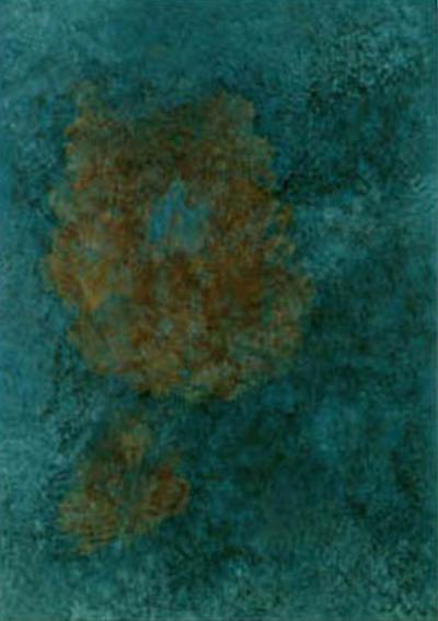 Peter Grzybowski, „Patina 2 / Patyna 2”, 1996, Oil and gold leaf on canvas, 180 x 127 cm