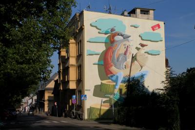 Marcin Malik Malicki, mural przy ul. Cieszyńskiej 59, fot. J. Łabądź