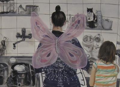 Krystyna Nikiel, Pink Kiss, 2014, 110 x 140 cm