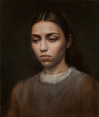 Autoportret, 2016, olej na płótnie, 46 x 39 cm   