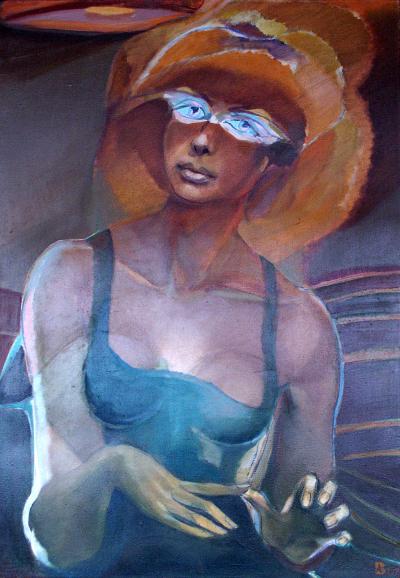Alfred Biedrawa, Kamilla, 1997, oil, canvas, 100 x 71 cm