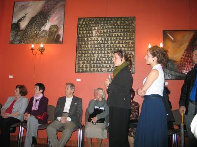 Otwarcie wystawy Czesława Wieczorka w Gminie Żydowskiej, 17 kwietnia 2009