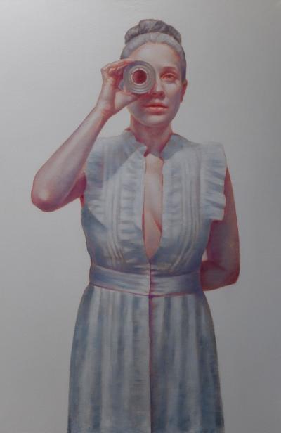 Opór, 2016, olej na płótnie, 180 x 120 cm   