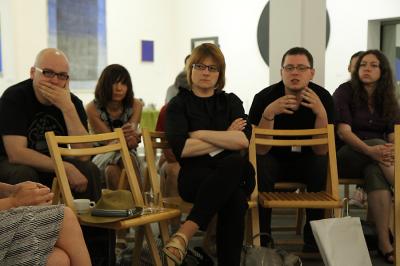 Panel dyskusyjny, od lewej Kamil Kuskowski, Marta Tarabuła, Agnieszka Gniotek, Krzysztof Siatka, Małgorzata Stalmierska, fot. K. Morcinek