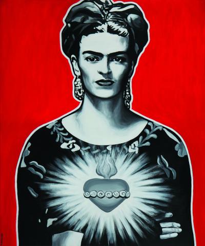 Bartłomiej Jarmoliński, Santo Subito – Frida, 2008, akryl, płótno, 120 x 100 cm
