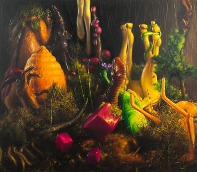 Marcin Zawicki Bez tytułu z serii The Fall, 2012, olej na płótnie, 140 x 160 cm