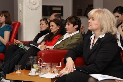 Konferencja o wodzie, 21 marca 2011, od lewej Kitty Ross, Agnieszka Wlazeł, Katarzyna Andrzejewska, Małgorzata Skucha, fot. K. Morcinek