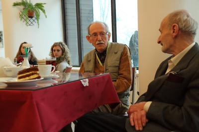 Spotkanie wspomnieniowe. Od prawej: Jacek Leszczyński, Alfred Biedrawa, fot. K. Morcinek