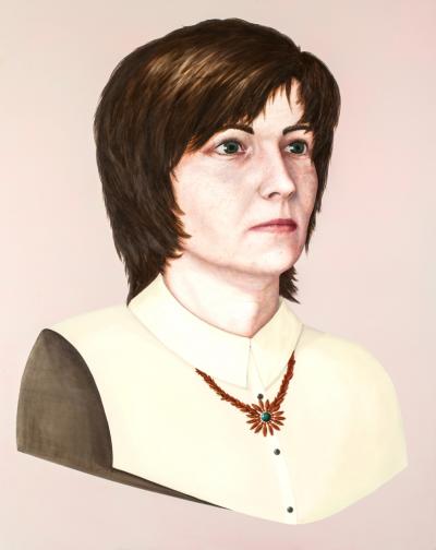 Anna Nowak, przeciętna Polka, 2017, olej na płótnie, 150 x 120 cm   