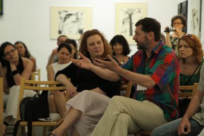 Panel dyskusyjny, od lewej Monika Lewandowska, Jan Gryka, fot. K. Morcinek