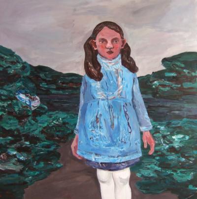 Anna Sobowiak, Spacer, 2007, akryl, płótno, 155x155 cm