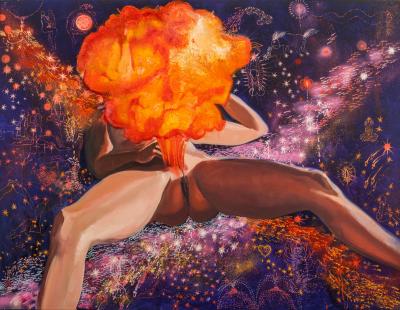 Wielki Wybuch II, 2016, olej na płótnie, 140 x 180 cm   