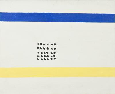 Jacek Malicki, Czarne dziury, 1979, Malarstwo, olej na emulsji, na płótnie, 2 części 50 x 60