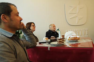 Spotkanie wspomnieniowe, od prawej Mariusz Horeczy, Grażyna Cybulska, Marian Koim, fot. K. Morcinek