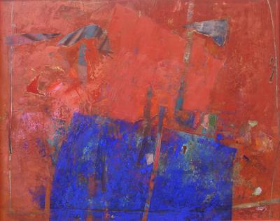 Elżbieta Kuraj, Rytmy i dźwięki, 2011, olej, akryl, 100x110 cm