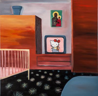 Pokój dziecięcy, 2013, olej na płótnie, 110 x 110 cm