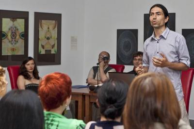 Panel dyskusyjny „Magia – Pramatka Sztuki”, 22 czerwca 2013, na zdjęciu Aldo Vargas-Tetmajer