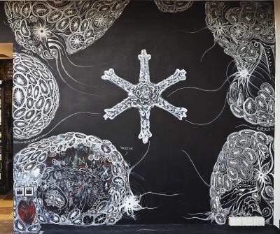Projekt Etnograff, Era kredy, 2015, mural kredowy, fot. K. Morcinek