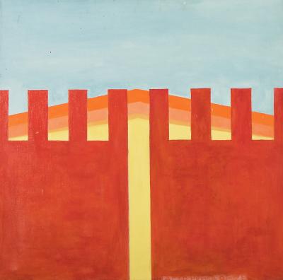 Yellow Power, 1992, Malarstwo, olej, płótno, 73,5 x 73,5