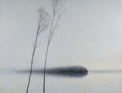 Rafał Borcz, Dwie olchy, 2012, olej na płótnie, 130 x 170 cm