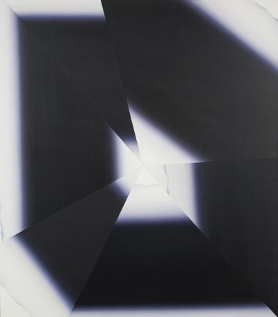 Małgorzata Szymankiewicz  Bez tytułu 203 (nigdy się nie rozpada, bo nigdy nie tworzy całości), 2013, akryl na płótnie, 160 x 140 cm