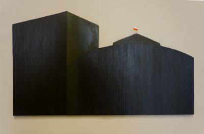 Sejm żałobny, 2016, akryl na płótnie, 40 x 70 cm   
