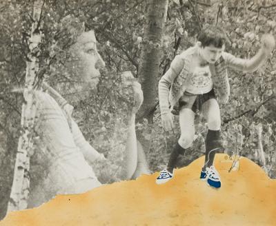 Jacek Malicki, „Kobieta i chłopak”, 1978, akryl na dwukrotnie naświetlonej żelatynowo-srebrowo-bromowej odbitce na papierze, 47 x 58,2 cm, fot. Archiwum Galerii Bielskiej BWA