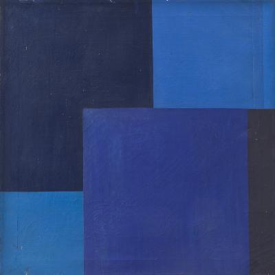 Bez tytułu [blue blue blue], 1987, Malarstwo, olej, płótno, 65 x 65,5