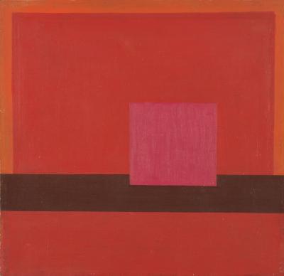 No 19 Red House, 1986 /1988, Malarstwo, olej, płótno, 33,5 x 33,5