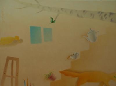 Teresa Sztwiertnia, Mój dom, 2015, olej, płótno, 60 x 80 cm