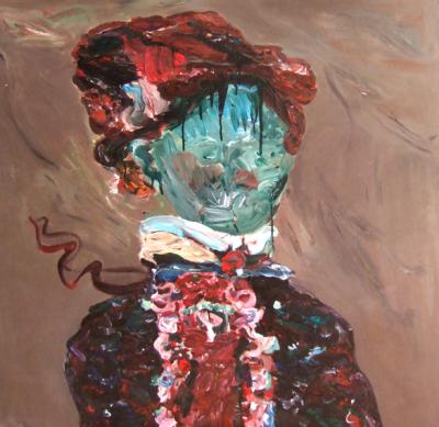 Anna Sobkowiak, bez tytułu, 2007, akryl, płótno, 100x100 cm